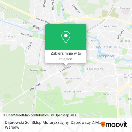 Mapa Dąbrowski Sc. Sklep Motoryzacyjny. Dąbrowscy Z.M.