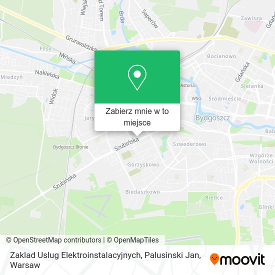 Mapa Zaklad Uslug Elektroinstalacyjnych, Palusinski Jan