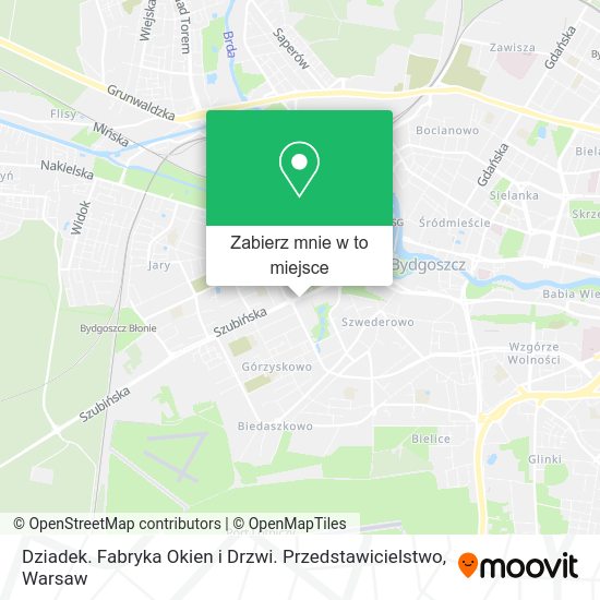 Mapa Dziadek. Fabryka Okien i Drzwi. Przedstawicielstwo