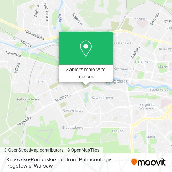 Mapa Kujawsko-Pomorskie Centrum Pulmonologii-Pogotowie