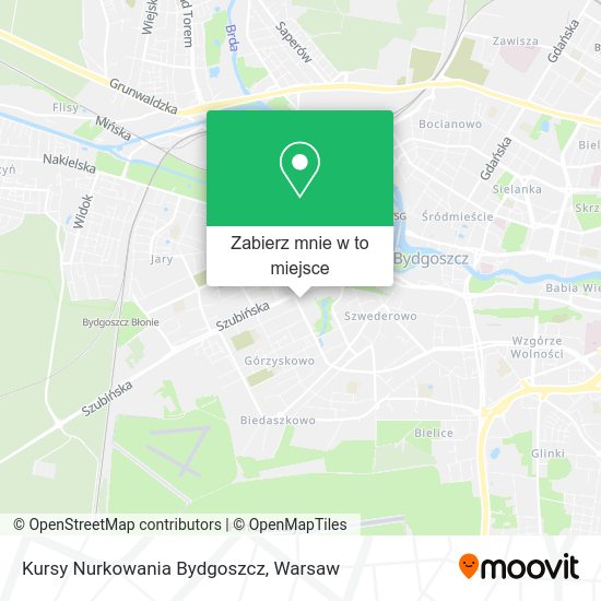 Mapa Kursy Nurkowania Bydgoszcz