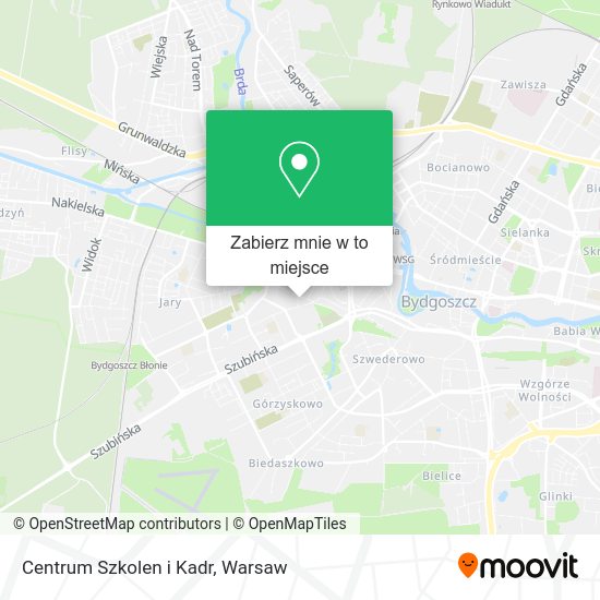 Mapa Centrum Szkolen i Kadr