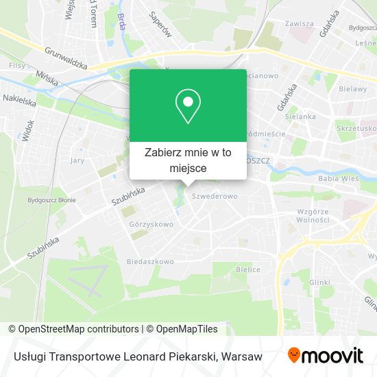 Mapa Usługi Transportowe Leonard Piekarski