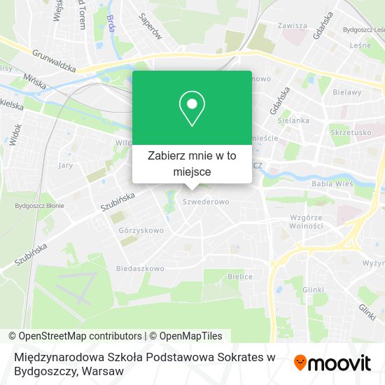 Mapa Międzynarodowa Szkoła Podstawowa Sokrates w Bydgoszczy