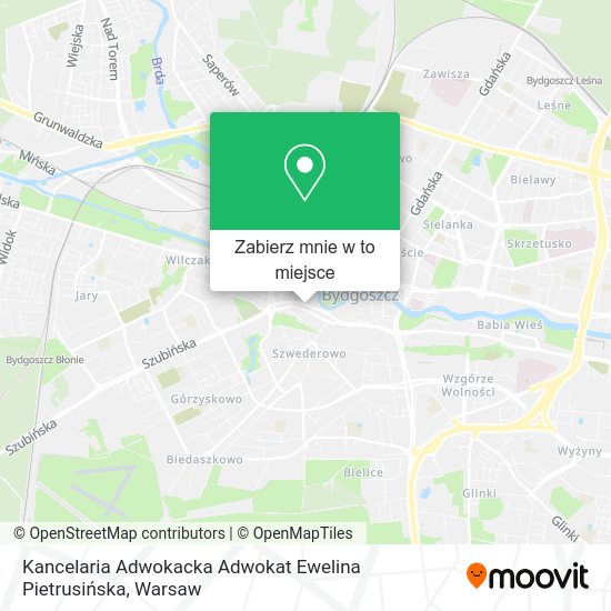 Mapa Kancelaria Adwokacka Adwokat Ewelina Pietrusińska