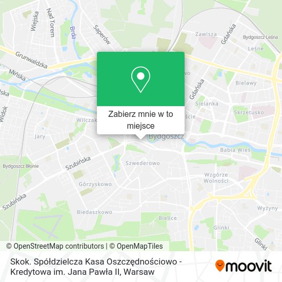 Mapa Skok. Spółdzielcza Kasa Oszczędnościowo - Kredytowa im. Jana Pawła II