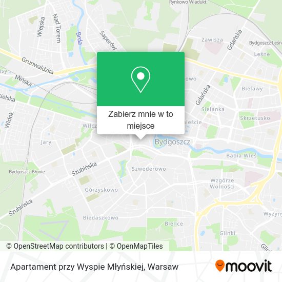 Mapa Apartament przy Wyspie Młyńskiej