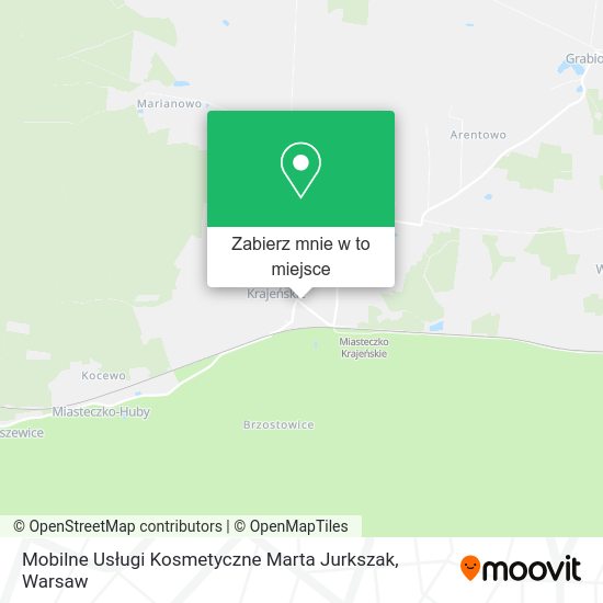 Mapa Mobilne Usługi Kosmetyczne Marta Jurkszak