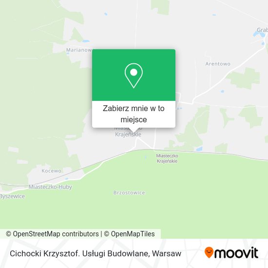 Mapa Cichocki Krzysztof. Usługi Budowlane