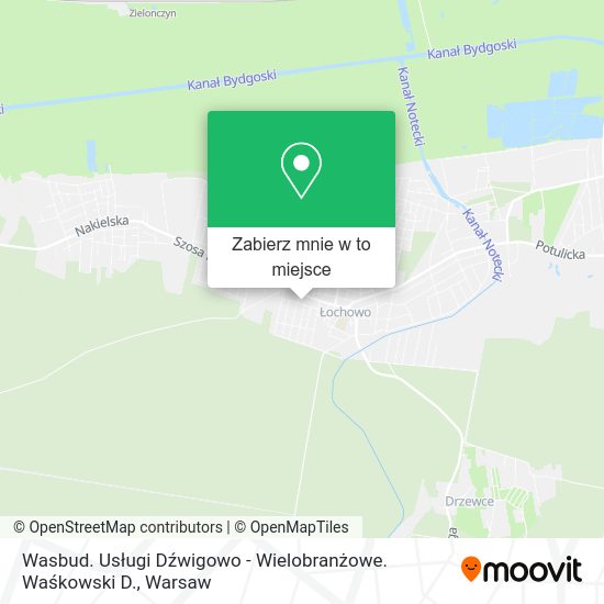 Mapa Wasbud. Usługi Dźwigowo - Wielobranżowe. Waśkowski D.