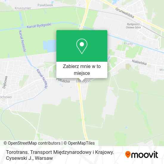 Mapa Torotrans. Transport Międzynarodowy i Krajowy. Cysewski J.