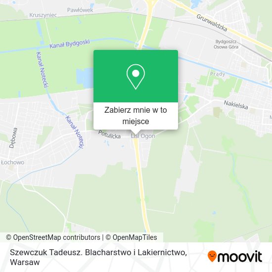 Mapa Szewczuk Tadeusz. Blacharstwo i Lakiernictwo