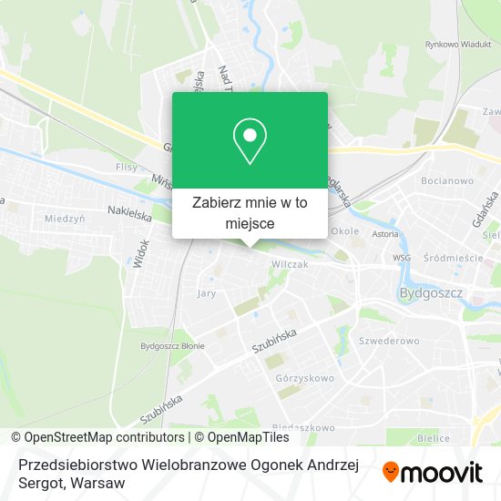 Mapa Przedsiebiorstwo Wielobranzowe Ogonek Andrzej Sergot