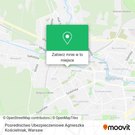 Mapa Posrednictwo Ubezpieczeniowe Agnieszka Kościelniak