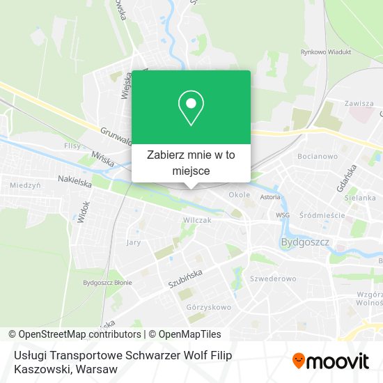 Mapa Usługi Transportowe Schwarzer Wolf Filip Kaszowski