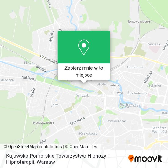 Mapa Kujawsko Pomorskie Towarzystwo Hipnozy i Hipnoterapii