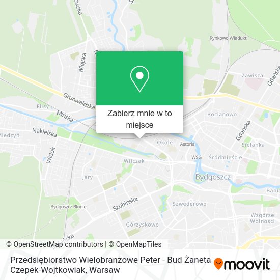 Mapa Przedsiębiorstwo Wielobranżowe Peter - Bud Żaneta Czepek-Wojtkowiak