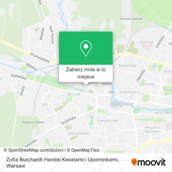 Mapa Zofia Burchardt Handel Kwiatami i Upominkami