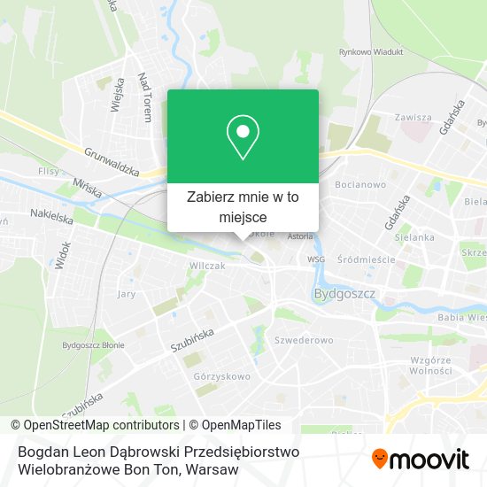 Mapa Bogdan Leon Dąbrowski Przedsiębiorstwo Wielobranżowe Bon Ton