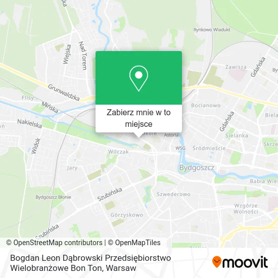 Mapa Bogdan Leon Dąbrowski Przedsiębiorstwo Wielobranżowe Bon Ton