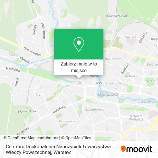 Mapa Centrum Doskonalenia Nauczycieli Towarzystwa Wiedzy Powszechnej