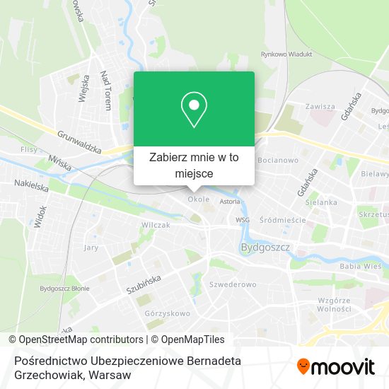 Mapa Pośrednictwo Ubezpieczeniowe Bernadeta Grzechowiak