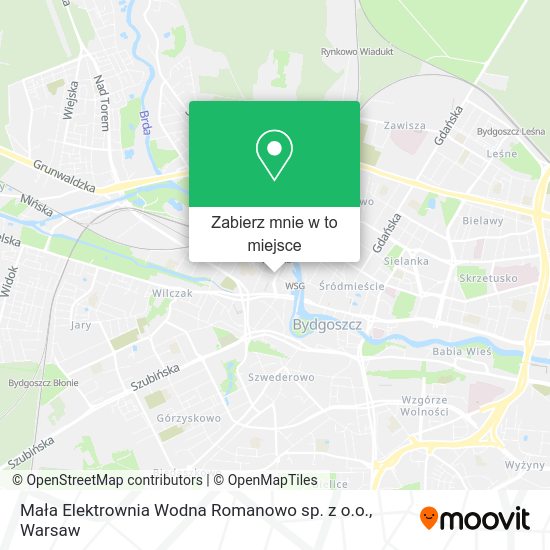 Mapa Mała Elektrownia Wodna Romanowo sp. z o.o.