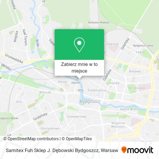 Mapa Samitex Fuh Sklep J. Dębowski Bydgoszcz