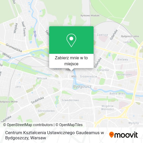 Mapa Centrum Kształcenia Ustawicznego Gaudeamus w Bydgoszczy