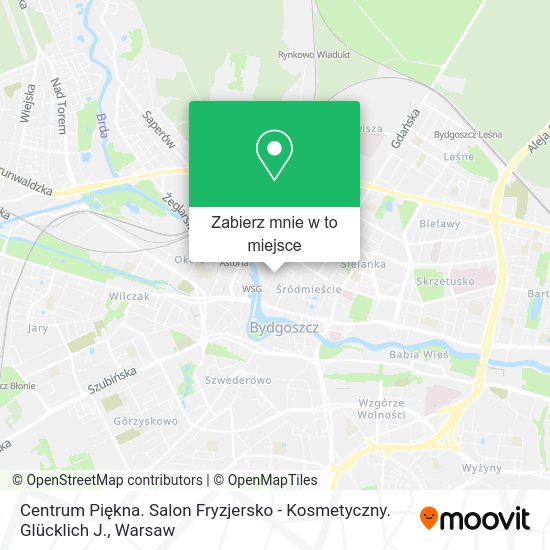 Mapa Centrum Piękna. Salon Fryzjersko - Kosmetyczny. Glücklich J.