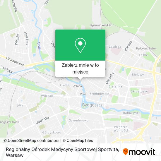 Mapa Regionalny Ośrodek Medycyny Sportowej Sportvita