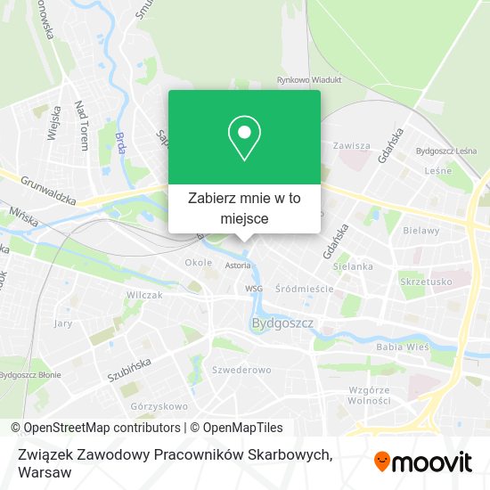 Mapa Związek Zawodowy Pracowników Skarbowych