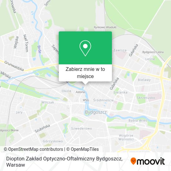 Mapa Diopton Zakład Optyczno-Oftalmiczny Bydgoszcz