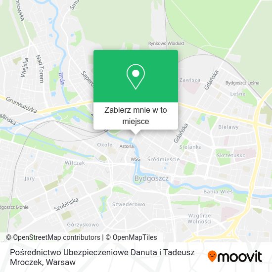 Mapa Pośrednictwo Ubezpieczeniowe Danuta i Tadeusz Mroczek