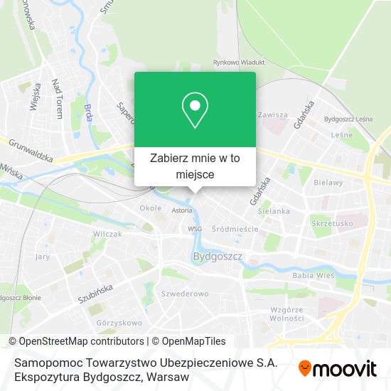 Mapa Samopomoc Towarzystwo Ubezpieczeniowe S.A. Ekspozytura Bydgoszcz