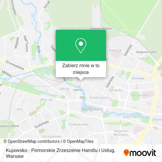 Mapa Kujawsko - Pomorskie Zrzeszenie Handlu i Usług