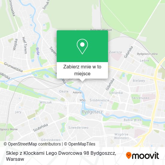 Mapa Sklep z Klockami Lego Dworcowa 98 Bydgoszcz