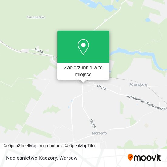 Mapa Nadleśnictwo Kaczory