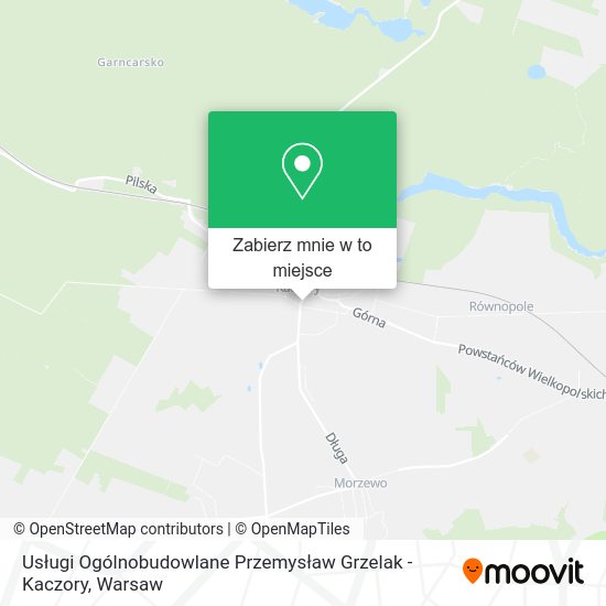 Mapa Usługi Ogólnobudowlane Przemysław Grzelak - Kaczory