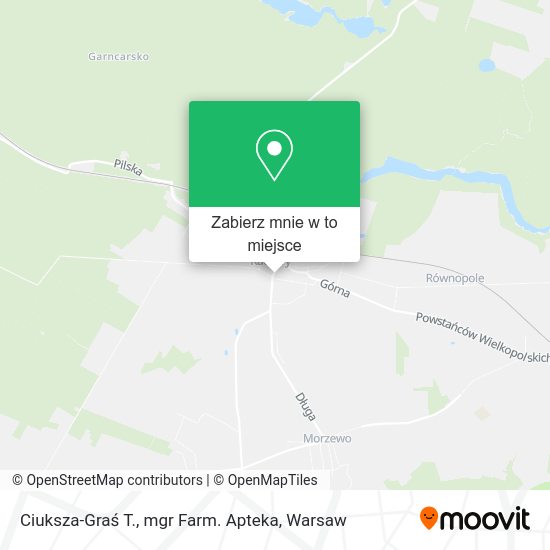 Mapa Ciuksza-Graś T., mgr Farm. Apteka