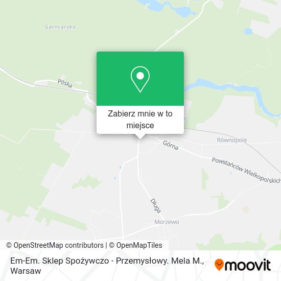 Mapa Em-Em. Sklep Spożywczo - Przemysłowy. Mela M.