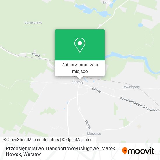 Mapa Przedsiębiorstwo Transportowo-Usługowe. Marek Nowak