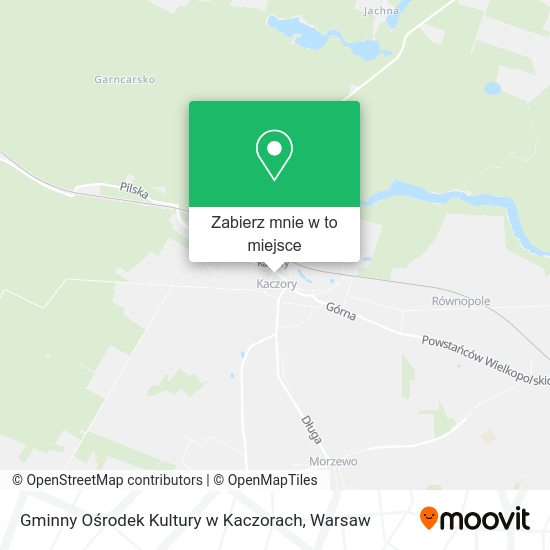 Mapa Gminny Ośrodek Kultury w Kaczorach