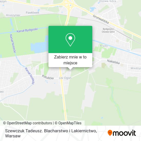 Mapa Szewczuk Tadeusz. Blacharstwo i Lakiernictwo