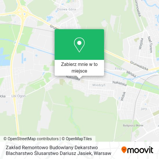 Mapa Zakład Remontowo Budowlany Dekarstwo Blacharstwo Ślusarstwo Dariusz Jasiek