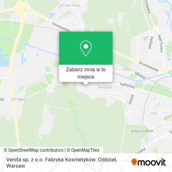 Mapa Venita sp. z o.o. Fabryka Kosmetyków. Oddział