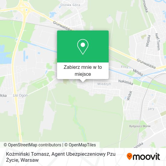 Mapa Kożmiński Tomasz, Agent Ubezpieczeniowy Pzu Życie