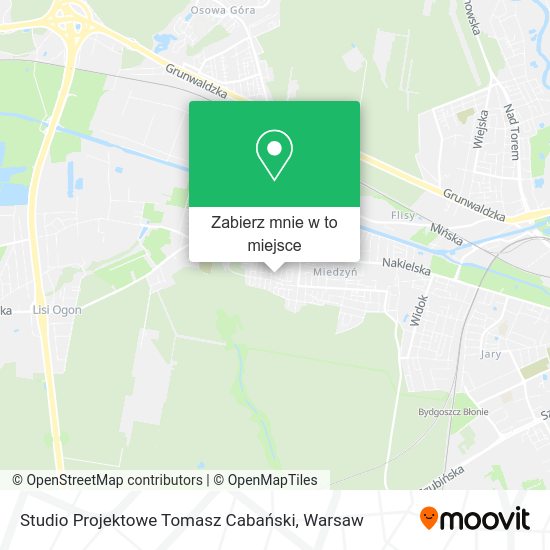 Mapa Studio Projektowe Tomasz Cabański