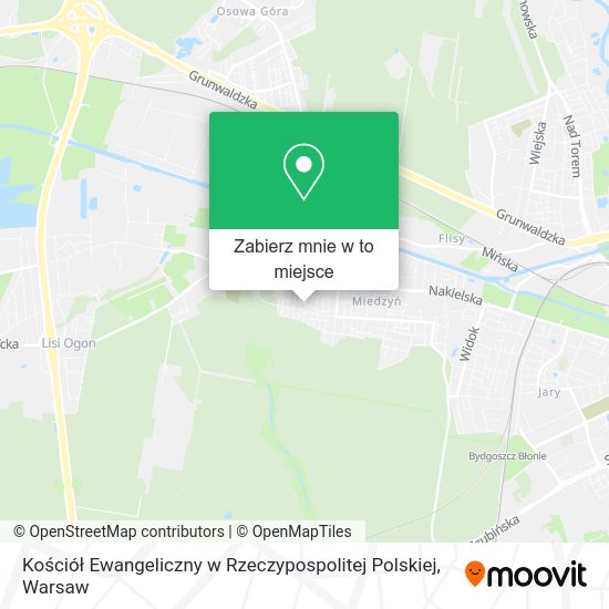 Mapa Kościół Ewangeliczny w Rzeczypospolitej Polskiej