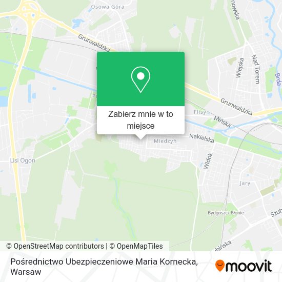 Mapa Pośrednictwo Ubezpieczeniowe Maria Kornecka